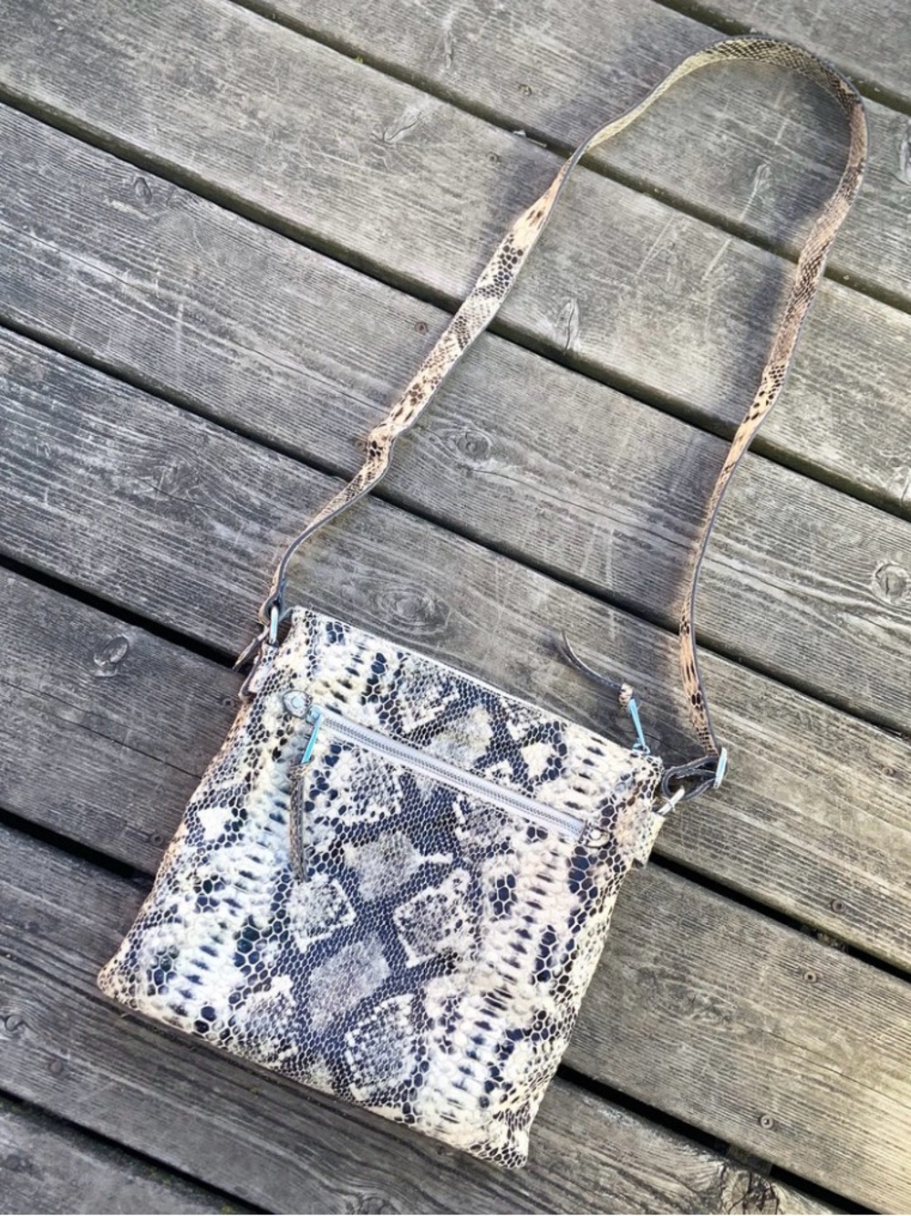 đŚDanierđŚFaux Python Embossed Crossbody Bag